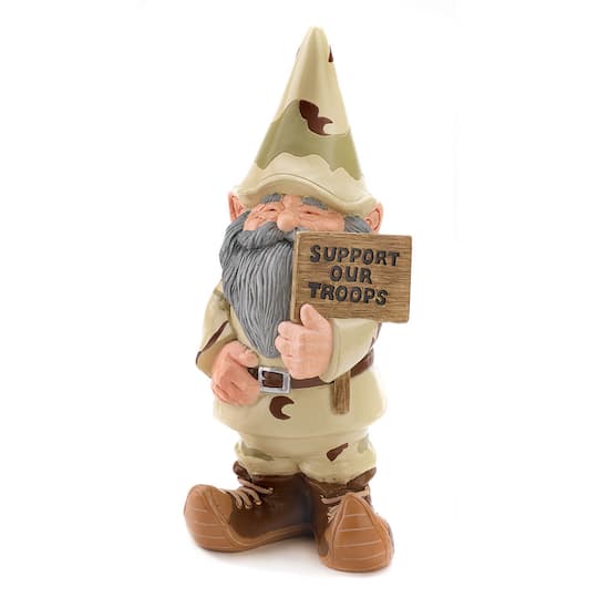 11.5" Support Our Troops Garden Gnome